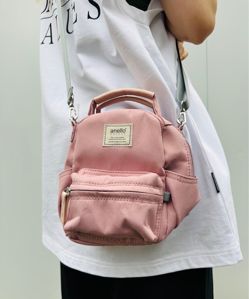 anello(アネロ)の「anello GRANDE / モッテ 2WAYナノショルダー / GHM0559(ショルダーバッグ・レディース・ベージュ/ブルー/グレー/ブラック/ピンク・ONESIZE)」の1枚目の写真