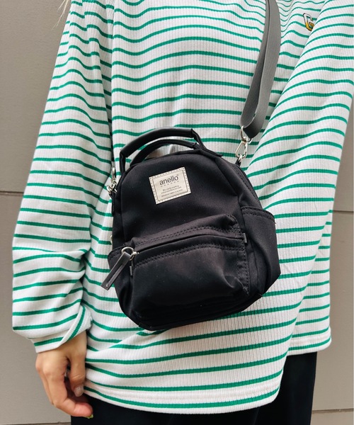 anello(アネロ)の「anello GRANDE / モッテ 2WAYナノショルダー / GHM0559(ショルダーバッグ・レディース・ベージュ/ブルー/グレー/ブラック/ピンク・ONESIZE)」の2枚目の写真