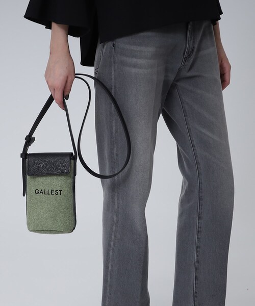 GALLEST(ギャレスト)の「◆フェルトショルダーバッグ(ショルダーバッグ・レディース・グレー/チャコールグレー/カーキ・00)」の7枚目の写真