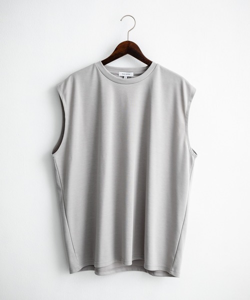 Rocky Monroe(ロッキーモンロー)の「接触冷感ポンチビッグシルエットノースリーブカットソー(タンクトップ・メンズ・ネイビー/チャコール/ホワイト/ブラック/グレー・M/L/XL)」の17枚目の写真