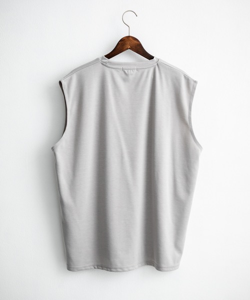 Rocky Monroe(ロッキーモンロー)の「接触冷感ポンチビッグシルエットノースリーブカットソー(タンクトップ・メンズ・ネイビー/チャコール/ホワイト/ブラック/グレー・M/L/XL)」の18枚目の写真