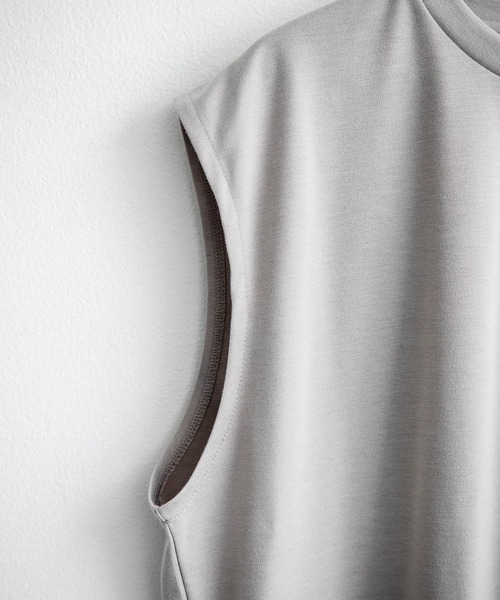 Rocky Monroe(ロッキーモンロー)の「接触冷感ポンチビッグシルエットノースリーブカットソー(タンクトップ・メンズ・ネイビー/チャコール/ホワイト/ブラック/グレー・M/L/XL)」の20枚目の写真