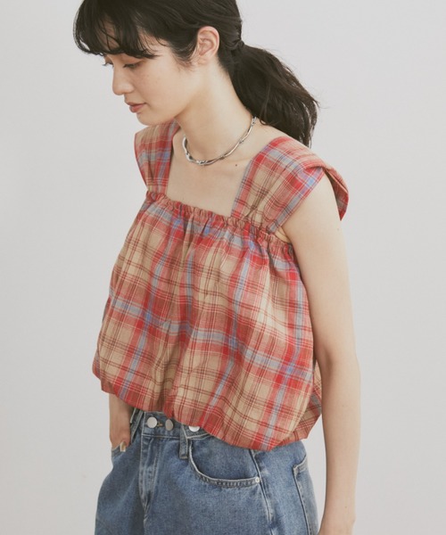 MERLOT（メルロー）の「チェックタンクビスチェ（タンクトップ）」 - WEAR