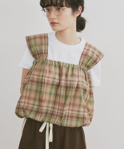 MERLOT（メルロー）の「チェックタンクビスチェ（タンクトップ）」 - WEAR