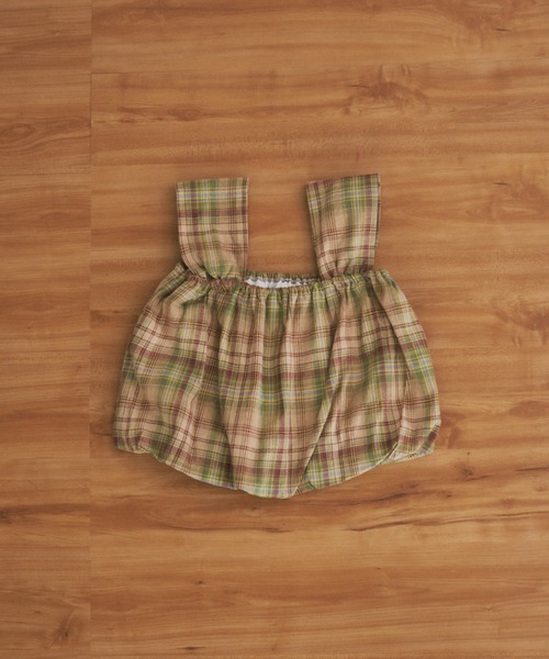 MERLOT（メルロー）の「チェックタンクビスチェ（タンクトップ・レディース・グリーン/レッド・FREE）」の5枚目の写真