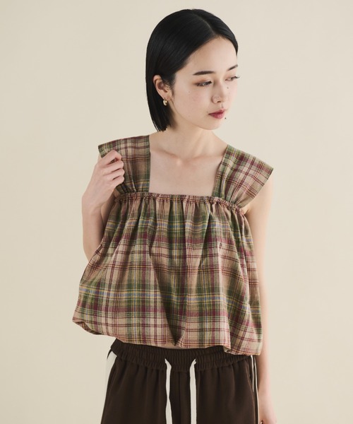 MERLOT（メルロー）の「チェックタンクビスチェ（タンクトップ）」 - WEAR