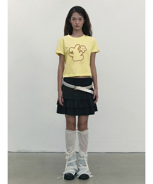 [ KIRSH ]★24SS★韓国人気★WITTY BUNNY CROP MODAL T-SHIRT KIRSH ]☆24SS☆韓国人気☆WITTY BUNNY CROP MODAL T-SHIRT