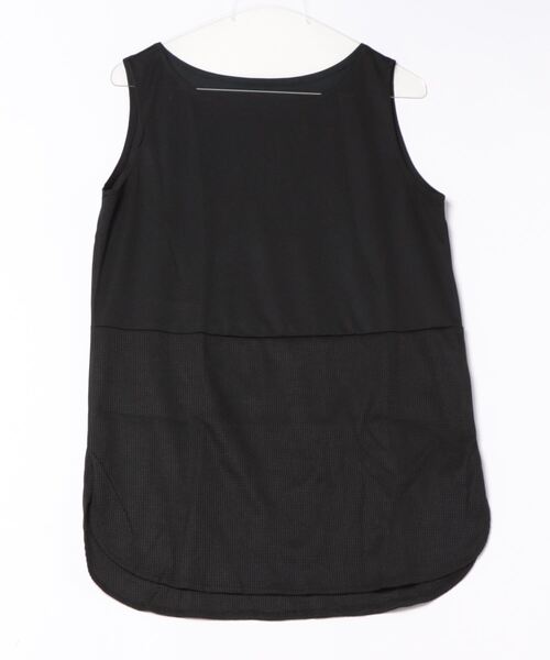 STYLEBLOCK（スタイルブロック）の「裾メッシュ切替ノースリーブトップス（Tシャツ/カットソー・レディース・ホワイト/グレー/ブラック・M/XL/L）」の6枚目の写真