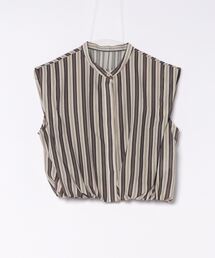 Ameri（アメリ）の「MEDI 2WAY SHEER STRIPE COMPACT SHIRT（シャツ 