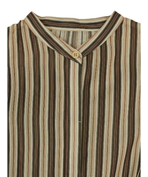 Ameri（アメリ）の「MEDI 2WAY SHEER STRIPE COMPACT SHIRT（シャツ
