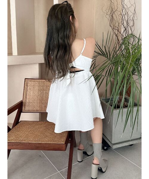 GYDA(ジェイダ)の「【SETUP着用可】ジャカードBACKリボンチュニック(シャツ/ブラウス・レディース・オフホワイト/ブラック・FREE)」の8枚目の写真