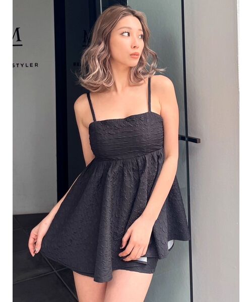 GYDA(ジェイダ)の「【SETUP着用可】ジャカードBACKリボンチュニック(シャツ/ブラウス・レディース・オフホワイト/ブラック・FREE)」の11枚目の写真