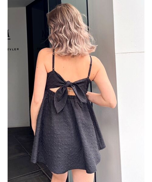 GYDA(ジェイダ)の「【SETUP着用可】ジャカードBACKリボンチュニック(シャツ/ブラウス・レディース・オフホワイト/ブラック・FREE)」の13枚目の写真