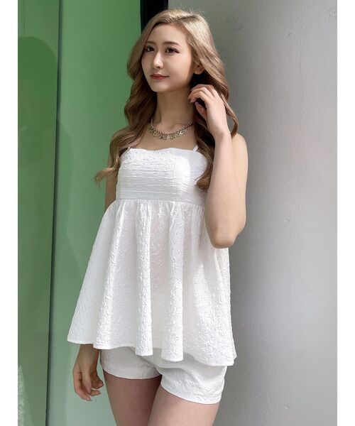 GYDA(ジェイダ)の「【SETUP着用可】ジャカードBACKリボンチュニック(シャツ/ブラウス・レディース・オフホワイト/ブラック・FREE)」の19枚目の写真