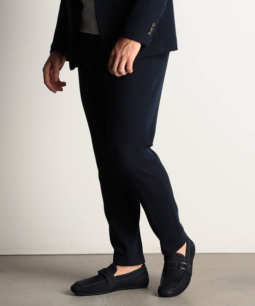 HIDEAWAYS NICOLE（ハイダウェイニコル）の「Ｗフェイスストレッチイージーパンツ（スラックス・メンズ・チャコールグレー/ホワイト×ブラック/ブラック/トップグレー/ネイビー・SMALL/MEDIUM/LARGE/X-LARGE）」の5枚目の写真