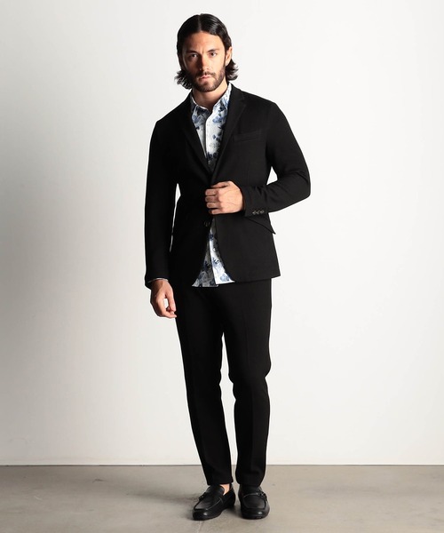 HIDEAWAYS NICOLE（ハイダウェイニコル）の「Ｗフェイスストレッチイージーパンツ（スラックス・メンズ・チャコールグレー/ホワイト×ブラック/ブラック/トップグレー/ネイビー・SMALL/MEDIUM/LARGE/X-LARGE）」の8枚目の写真