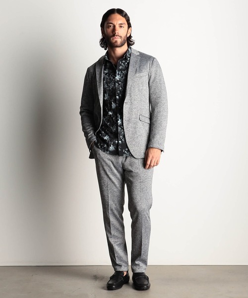 HIDEAWAYS NICOLE（ハイダウェイニコル）の「Ｗフェイスストレッチイージーパンツ（スラックス・メンズ・チャコールグレー/ホワイト×ブラック/ブラック/トップグレー/ネイビー・SMALL/MEDIUM/LARGE/X-LARGE）」の10枚目の写真