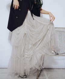 Ezick | Drape shirring チュールマルチスカート(スカート)