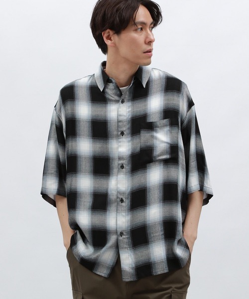 LAKOLE(ラコレ)の「オンブレレーヨンチェックシャツ / 128516(シャツ/ブラウス・メンズ・ブラック/ブルー/ピンク・MEDIUM/LARGE)」の22枚目の写真