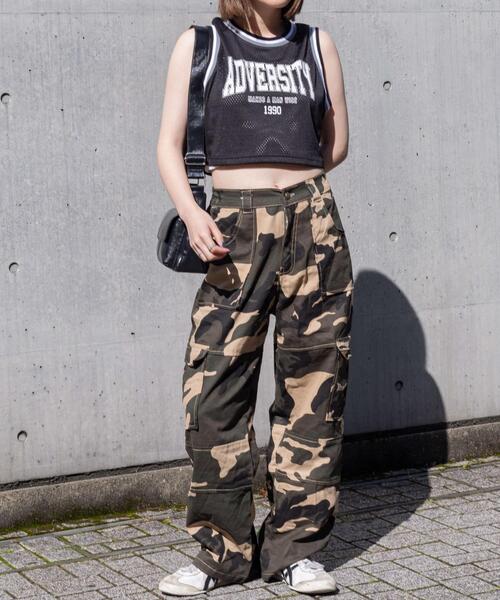 WEGO(ウィゴー)の「WEGO/ロゴプリントメッシュタンク(タンクトップ・レディース・ブラック/アイボリー・FREE)」の13枚目の写真