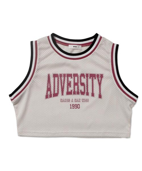 WEGO(ウィゴー)の「WEGO/ロゴプリントメッシュタンク(タンクトップ・レディース・ブラック/アイボリー・FREE)」の8枚目の写真