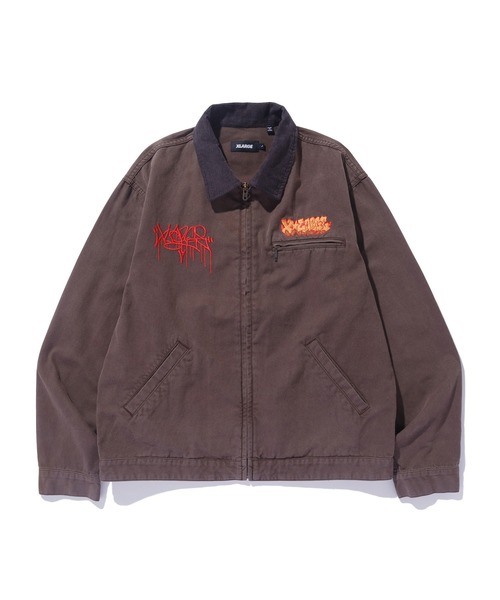 XLARGE(エクストララージ)の「OVERDYED WORK JACKET(ブルゾン・メンズ・ブラック/ブラウン/グリーン・S/M/L/XL)」の2枚目の写真