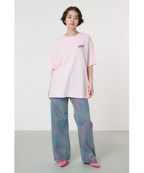RODEO CROWNS WIDE BOWL（ロデオクラウンズワイドボウル）の「ビッグ パッチ Ｔシャツ（Tシャツ/カットソー・レディース・ライトピンク/オフホワイト/ブラック・FREE）」の6枚目の写真