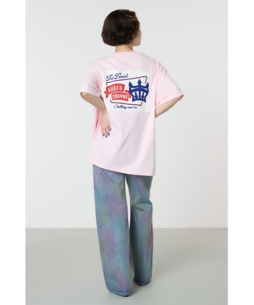 RODEO CROWNS WIDE BOWL（ロデオクラウンズワイドボウル）の「ビッグ パッチ Ｔシャツ（Tシャツ/カットソー・レディース・ライトピンク/オフホワイト/ブラック・FREE）」の7枚目の写真