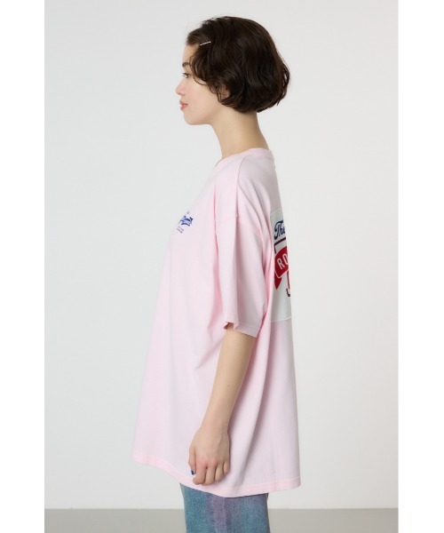 RODEO CROWNS WIDE BOWL（ロデオクラウンズワイドボウル）の「ビッグ パッチ Ｔシャツ（Tシャツ/カットソー・レディース・ライトピンク/オフホワイト/ブラック・FREE）」の9枚目の写真