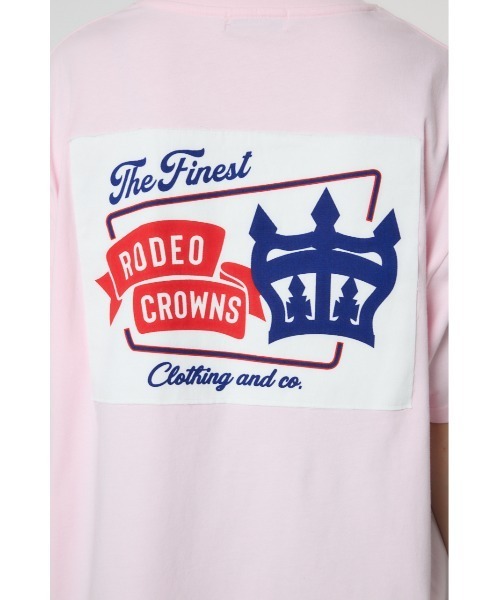 RODEO CROWNS WIDE BOWL（ロデオクラウンズワイドボウル）の「ビッグ パッチ Ｔシャツ（Tシャツ/カットソー・レディース・ライトピンク/オフホワイト/ブラック・FREE）」の12枚目の写真