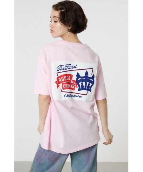 RODEO CROWNS WIDE BOWL（ロデオクラウンズワイドボウル）の「ビッグ パッチ Ｔシャツ（Tシャツ/カットソー・レディース・ライトピンク/オフホワイト/ブラック・FREE）」の16枚目の写真