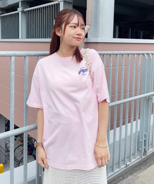 RODEO CROWNS WIDE BOWL（ロデオクラウンズワイドボウル）の「ビッグ パッチ Ｔシャツ（Tシャツ/カットソー・レディース・ライトピンク/オフホワイト/ブラック・FREE）」の19枚目の写真