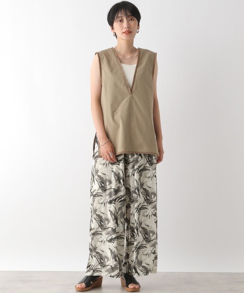 LEPSIM（レプシィム）の「楊柳柄イージーパンツ2　133285（その他パンツ・レディース・ブラック/ブラウン/ライトグリーン・FREE）」の5枚目の写真