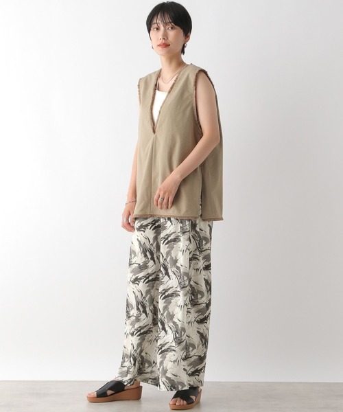 LEPSIM（レプシィム）の「楊柳柄イージーパンツ2　133285（その他パンツ・レディース・ブラック/ブラウン/ライトグリーン・FREE）」の6枚目の写真