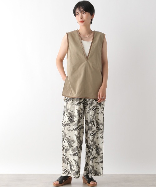 LEPSIM（レプシィム）の「楊柳柄イージーパンツ2　133285（その他パンツ・レディース・ブラック/ブラウン/ライトグリーン・FREE）」の7枚目の写真