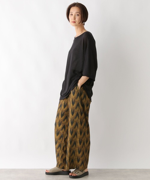 LEPSIM（レプシィム）の「楊柳柄イージーパンツ2　133285（その他パンツ・レディース・ブラック/ブラウン/ライトグリーン・FREE）」の9枚目の写真