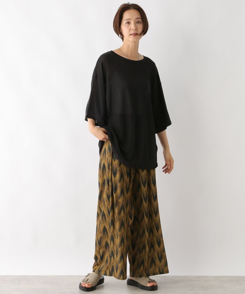 LEPSIM（レプシィム）の「楊柳柄イージーパンツ2　133285（その他パンツ・レディース・ブラック/ブラウン/ライトグリーン・FREE）」の10枚目の写真