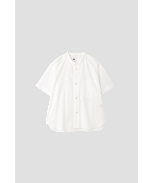 MHL.（エムエイチエル）の「WORN COTTON PLAINWEAVE（シャツ/ブラウス・メンズ・ホワイト/セージグリーン・SMALL/MEDIUM/LARGE）」の5枚目の写真