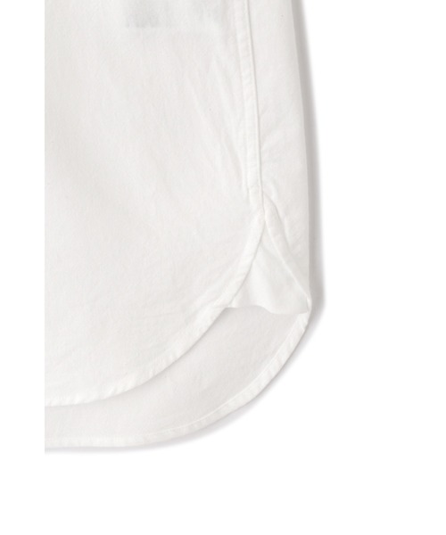 MHL.（エムエイチエル）の「WORN COTTON PLAINWEAVE（シャツ/ブラウス・メンズ・ホワイト/セージグリーン・SMALL/MEDIUM/LARGE）」の7枚目の写真