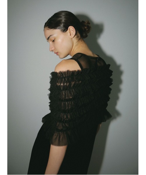 AMAIL（アマイル）の「Millefeuille mature dress（ドレス・レディース・ブラック/グレー・M/S）」の7枚目の写真