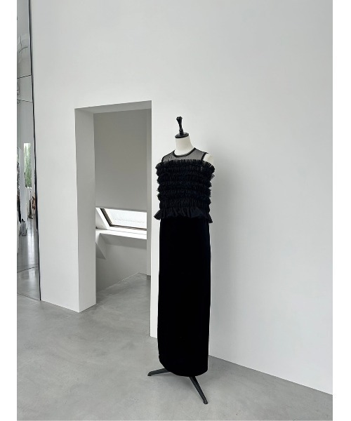 AMAIL（アマイル）の「Millefeuille mature dress（ドレス・レディース・ブラック/グレー・M/S）」の9枚目の写真