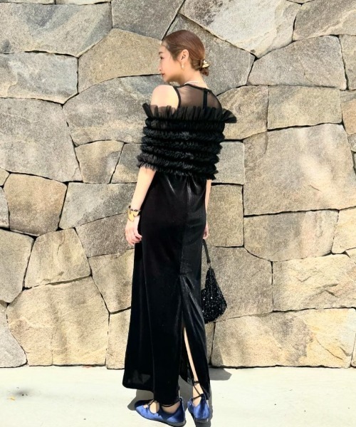 AMAIL（アマイル）の「Millefeuille mature dress（ドレス・レディース・ブラック/グレー・M/S）」の20枚目の写真