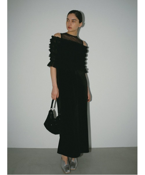 AMAIL（アマイル）の「Millefeuille mature dress（ドレス・レディース・ブラック/グレー・M/S）」の19枚目の写真