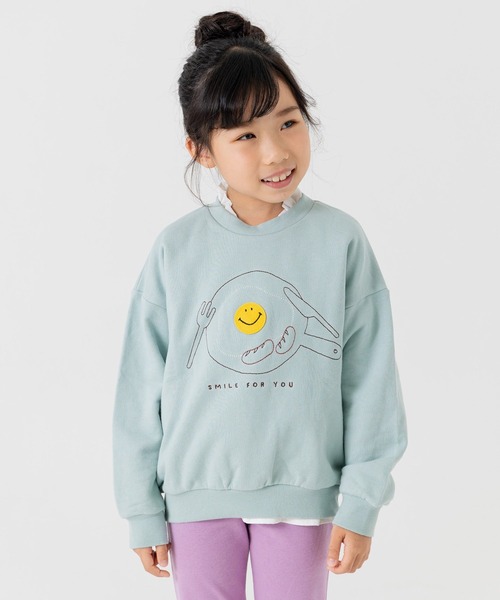chil2(チルツー)の「スマイリーフェイス トレーナー(スウェット・キッズ・C/D/E/F/A/B・80cm/90cm/100cm/110cm/120cm/130cm/140cm)」の4枚目の写真
