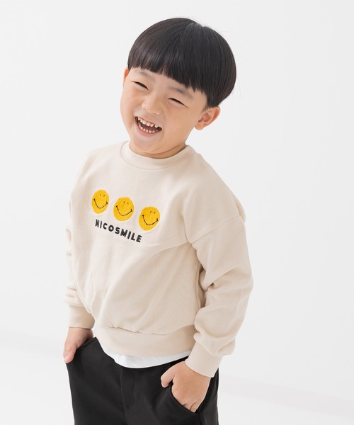 chil2(チルツー)の「スマイリーフェイス トレーナー(スウェット・キッズ・C/D/E/F/A/B・80cm/90cm/100cm/110cm/120cm/130cm/140cm)」の5枚目の写真