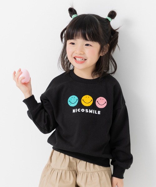 chil2(チルツー)の「スマイリーフェイス トレーナー(スウェット・キッズ・C/D/E/F/A/B・80cm/90cm/100cm/110cm/120cm/130cm/140cm)」の6枚目の写真