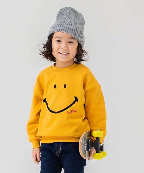 chil2(チルツー)の「スマイリーフェイス トレーナー(スウェット・キッズ・C/D/E/F/A/B・80cm/90cm/100cm/110cm/120cm/130cm/140cm)」の7枚目の写真