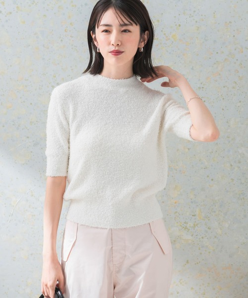 URBAN RESEARCH ROSSO WOMEN（アーバンリサーチ　ロッソ）の「コットンシャギーハイネックプルオーバー（ニット/セーター・レディース・ホワイト/オレンジ/ブルー・FREE）」の15枚目の写真