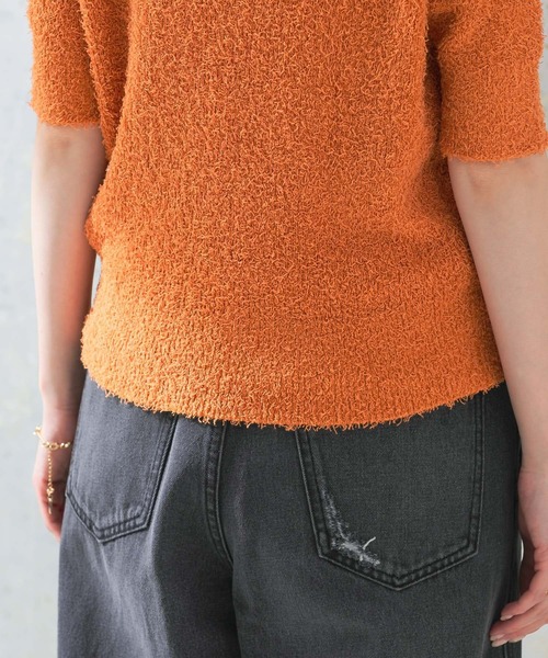 URBAN RESEARCH ROSSO WOMEN（アーバンリサーチ　ロッソ）の「コットンシャギーハイネックプルオーバー（ニット/セーター・レディース・ホワイト/オレンジ/ブルー・FREE）」の17枚目の写真