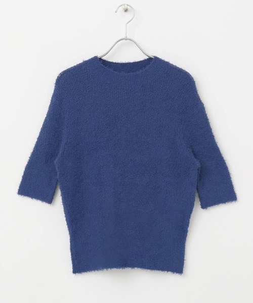 URBAN RESEARCH ROSSO WOMEN（アーバンリサーチ　ロッソ）の「コットンシャギーハイネックプルオーバー（ニット/セーター・レディース・ホワイト/オレンジ/ブルー・FREE）」の9枚目の写真